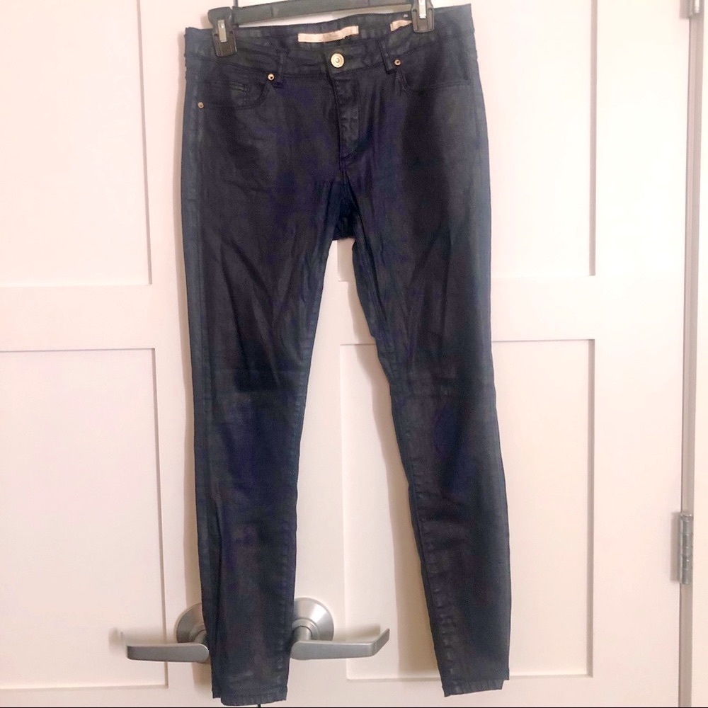 Zara Oil Slick Jeans - Dark Navy Blue
